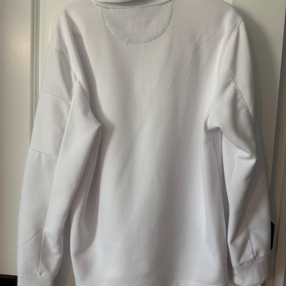 Dkny Shirt Men's Pullover Sweatshirt - 1/4 Zip - White Sz. Large - Picture 3 of 7